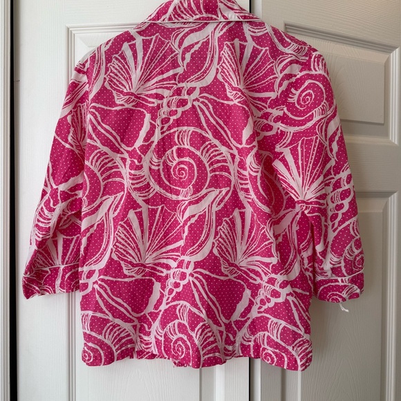 Lily Pulitzer pink shell cotton sleep shirt - Picture 4 of 6